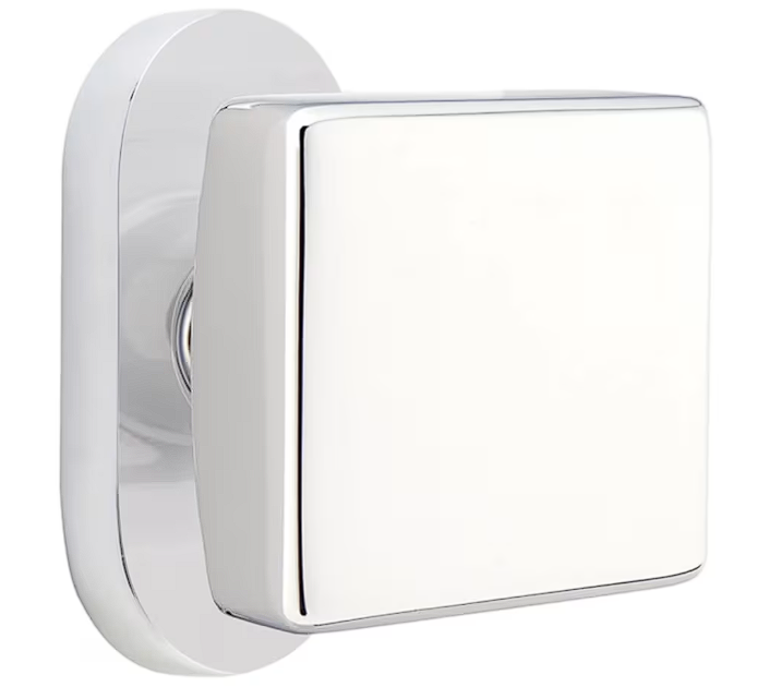 Emtek 5802SQU Thumbturn Privacy , Oval Stretto 1.5" x 3" , Square Knob - Parent