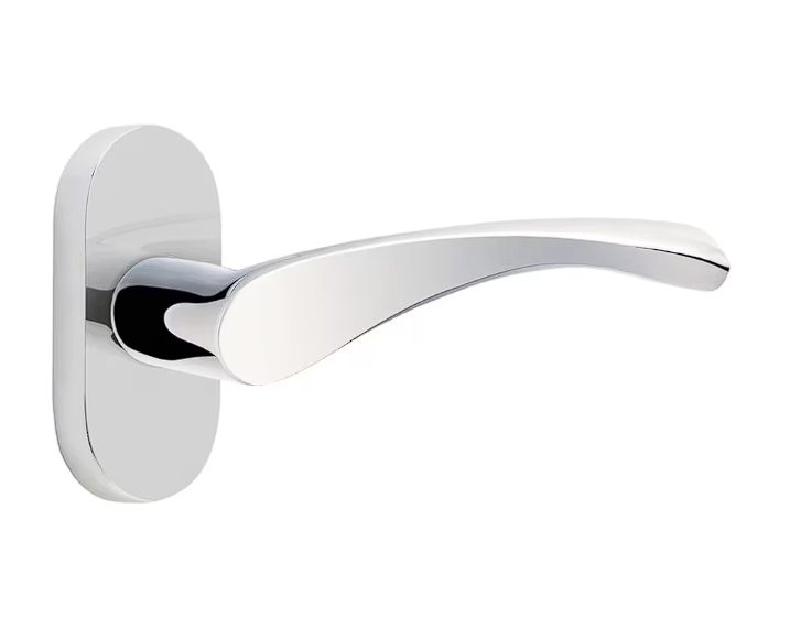 Emtek 5802TRTRH Thumbturn Privacy , Oval Stretto 1.5" x 3" , Triton Lever , RH - Parent