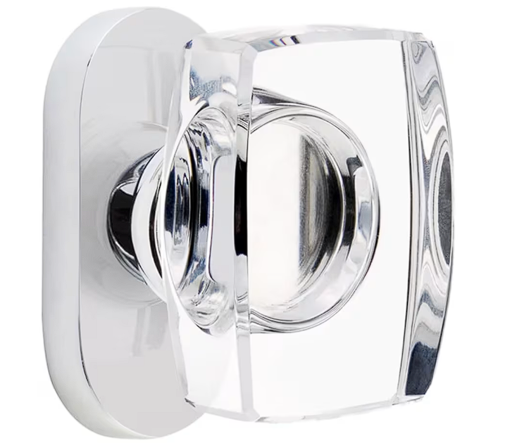 Emtek 5802WS Thumbturn Privacy , Oval Stretto 1.5" x 3" , Windsor Glass Knob - Parent