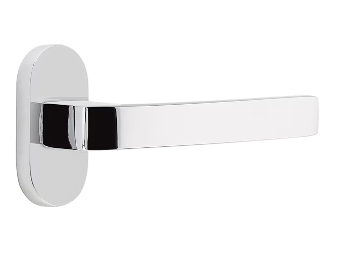 Emtek 5803BRLLH Dummy , Pair , Oval Stretto 1.5" x 3" , Breslin Lever , LH - Parent