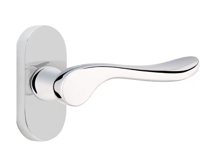 Emtek 5803LULH Dummy , Pair , Oval Stretto 1.5" x 3" , Luzern Lever , LH - Parent