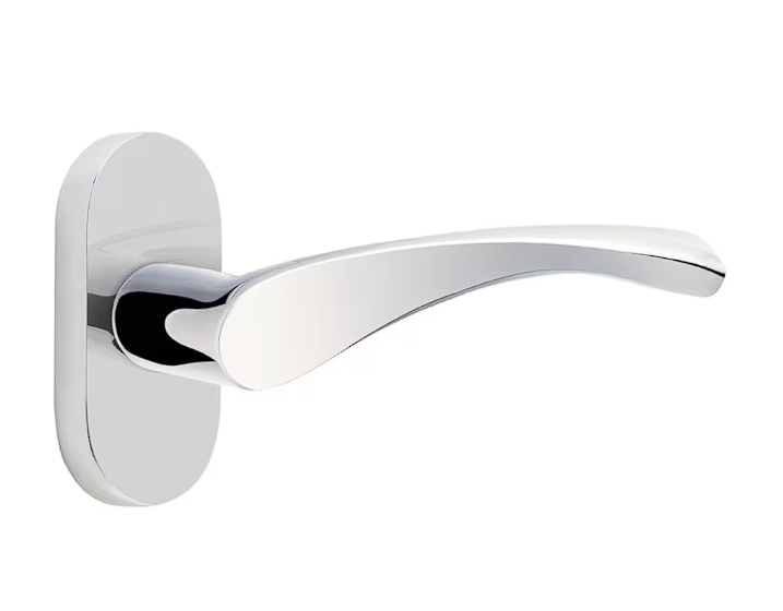 Emtek 5803TRTRH Dummy , Pair , Oval Stretto 1.5" x 3" , Triton Lever , RH - Parent
