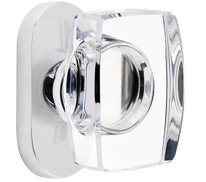 Emtek 5803WS Dummy , Pair , Oval Stretto 1.5" x 3" , Windsor Glass Knob - Parent