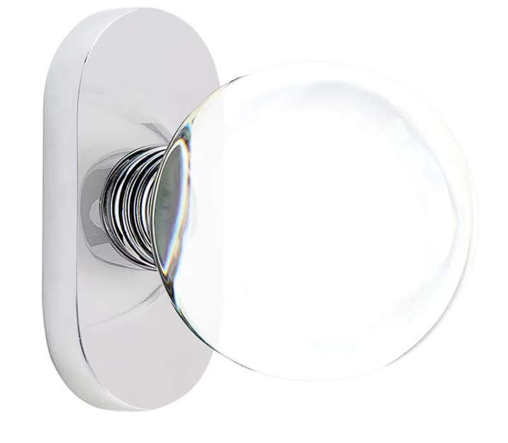 Emtek 5804BL Dummy , Single Sided , Oval Stretto 1.5" x 3" , Bristol Glass Knob - Parent