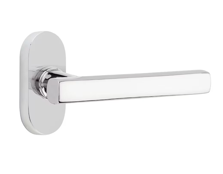 Emtek 5804FRLLH Dummy , Single Sided , Oval Stretto 1.5" x 3" , Freestone Lever , LH - Parent