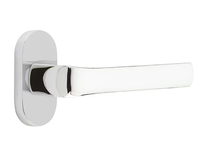 Emtek 5804SPNLH Dummy , Single Sided , Oval Stretto 1.5" x 3" , Spencer Lever , LH - Parent