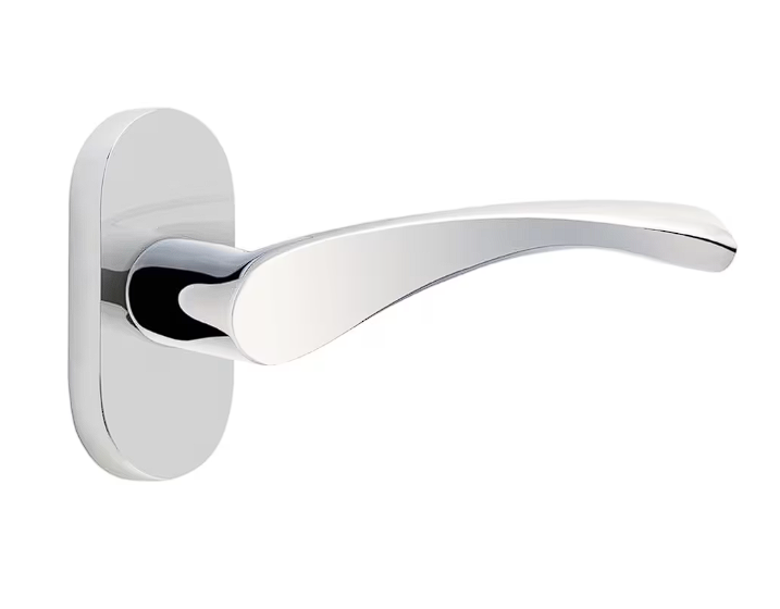 Emtek 5804TRTLH Dummy , Single Sided , Oval Stretto 1.5" x 3" , Triton Lever , LH - Parent