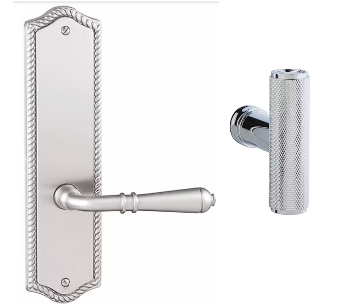 Emtek 7710ACEKN Passage , Sideplate Locksets Rope Non-Keyed 9-5/8 , The Ace Knurled Knob - Parent