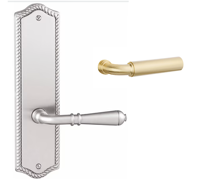 Emtek 7710MNG Passage , Sideplate Locksets Rope Non-Keyed 9-5/8 , Manning Lever - Parent