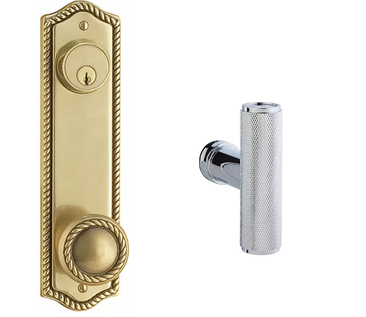 Emtek 7990ACEKN Passage Single Keyed , Sideplate Locksets Rope 5-1/2 , The Ace Knurled Knob - Parent