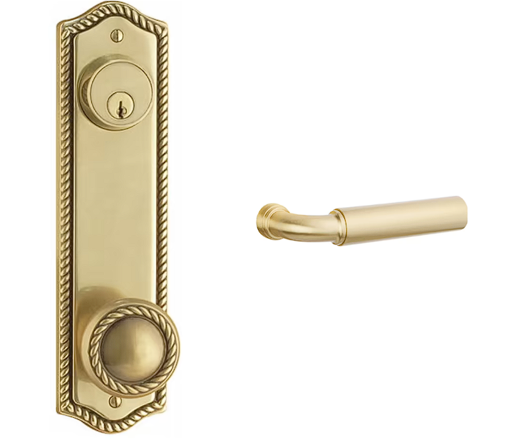 Emtek 7991MNGLH Passage Double Keyed , Sideplate Locksets Rope 5-1/2 , Manning Lever , LH - Parent