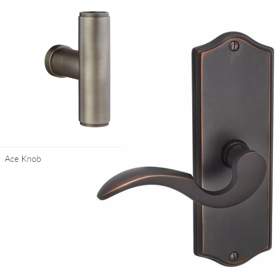Emtek 8001ACE Dummy Pair , Sideplate Locksets Colonial Non-Keyed 7-1/8 , The Ace Knob - Parent