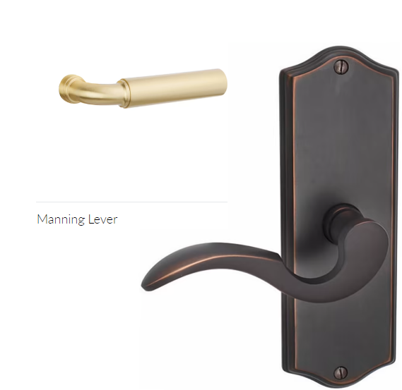 Emtek 8010MNG Passage , Sideplate Locksets Colonial Non-Keyed 7-1/8 , Manning Lever - Parent