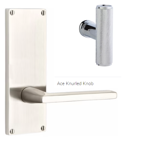 Emtek 8011ACEKN Dummy Pair , Sideplate Locksets Modern Non-Keyed 7 , The Ace Knurled Knob - Parent