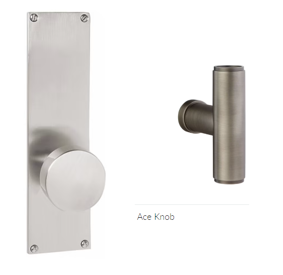Emtek 8013ACE Dummy Pair , Sideplate Locksets Modern Non-Keyed 9 , The Ace Knob - Parent
