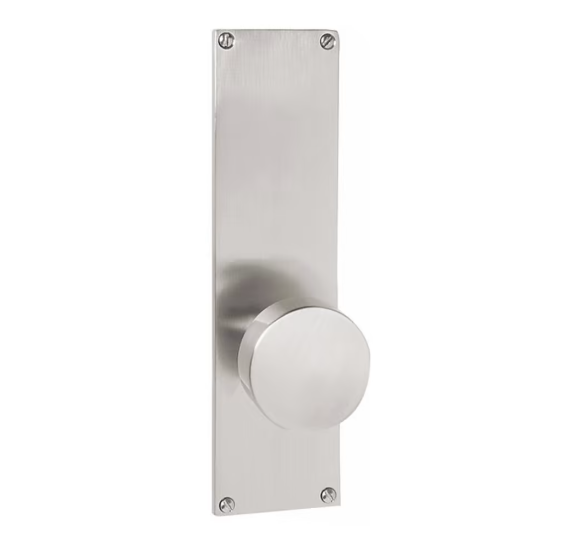 Emtek 8013.CCUS3NL.SKKUS3NL SELECT Dummy Pair , Sideplate Locksets Modern Non-Keyed 9" , Conical Stem , Straight Knurled Knob - Parent