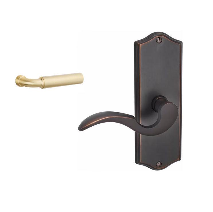Emtek 8020MNG Privacy , Sideplate Locksets Colonial Non-Keyed 7-1/8 , Manning Lever - Parent