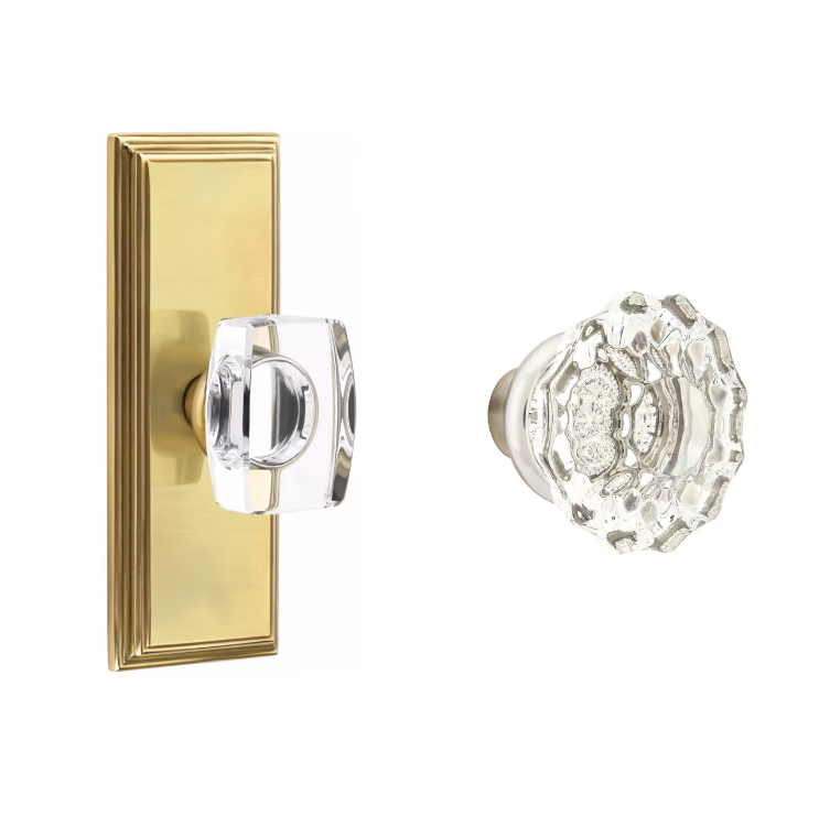 Emtek 8035AS Dummy , Wilshire Non-Keyed 7" , Astoria Crystal Knob - Parent