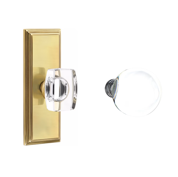 Emtek 8035BL Dummy , Wilshire Non-Keyed 7" , Bristol Crystal Knob - Parent