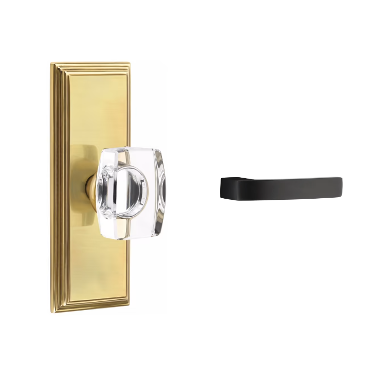 Emtek 8035BRL Dummy , Wilshire Non-Keyed 7" , Breslin Lever - Parent