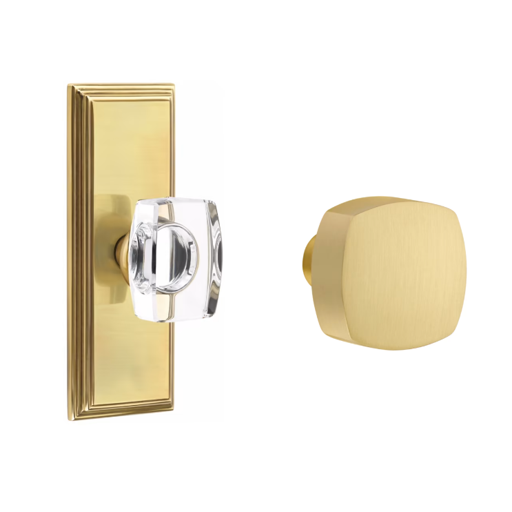 Emtek 8035FRK Dummy , Wilshire Non-Keyed 7" , Freestone Square Knob - Parent