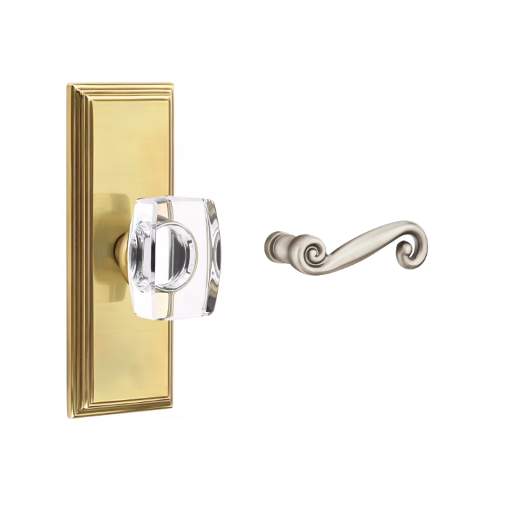 Emtek 8035R Dummy , Wilshire Non-Keyed 7" , Rustic Lever - Parent