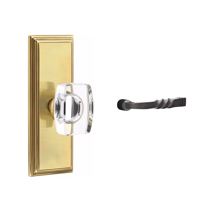 Emtek 8035SF Dummy , Wilshire Non-Keyed 7" , Santa Fe Lever - Parent