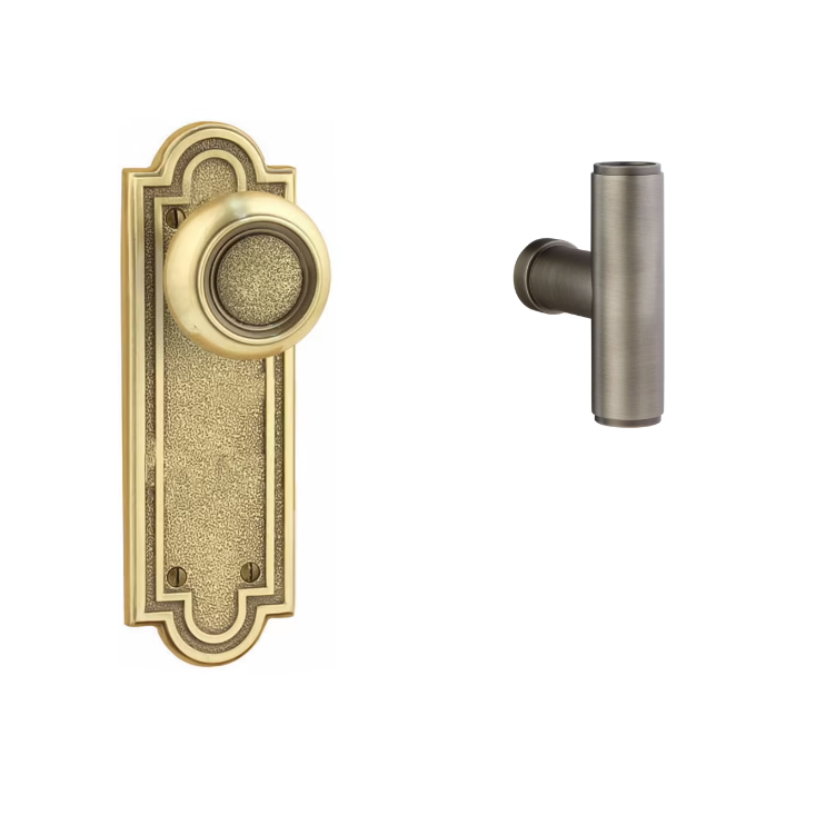 Emtek 8052ACE Dummy Pair , Sideplate Locksets Belmont Non-Keyed 7-1/2 , The Ace Knob - Parent