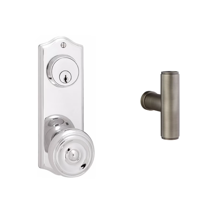 Emtek 8060ACE Passage Single Keyed , Sideplate Locksets Colonial 3-5/8 , The Ace Knob - Parent