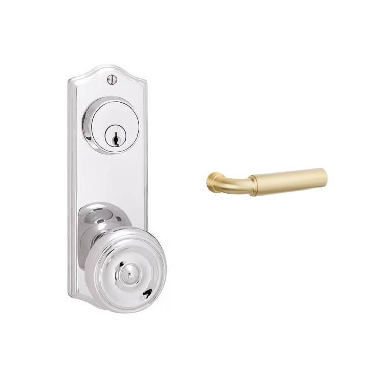 Emtek 8060MNGLH Passage Single Keyed , Sideplate Locksets Colonial 3-5/8 , Manning Lever , LH - Parent