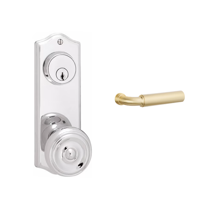 Emtek 8065MNG Dummy Pair Keyed , Sideplate Locksets Colonial 3-5/8 , Manning Lever - Parent