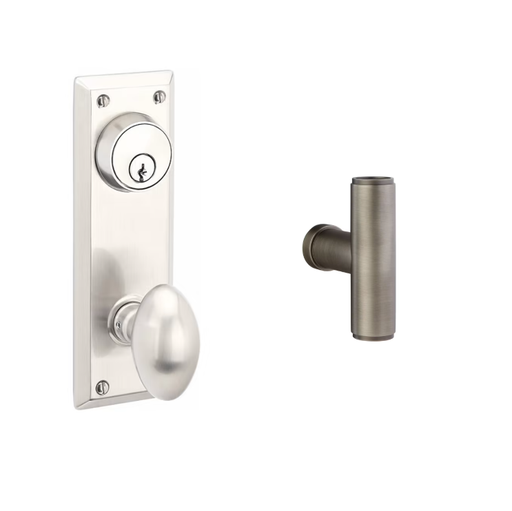 Emtek 8080ACE Passage Single Keyed , Sideplate Locksets Quincy 3-5/8 , The Ace Knob - Parent