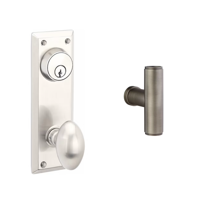 Emtek 8081ACE Passage Double Keyed , Sideplate Locksets Quincy 3-5/8 , The Ace Knob - Parent