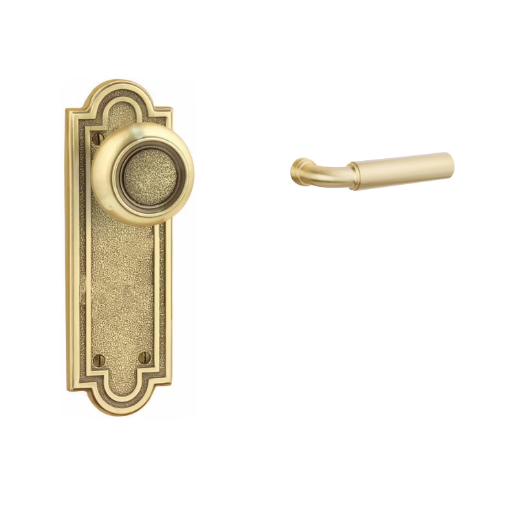 Emtek 8102MNG Passage , Sideplate Locksets Belmont Non-Keyed 7-1/2 , Manning Lever - Parent