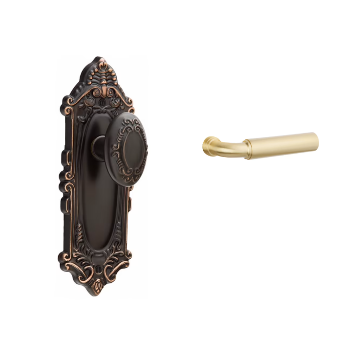Emtek 8103MNG Passage , Sideplate Locksets Victoria Non-Keyed 7-3/4 , Manning Lever - Parent