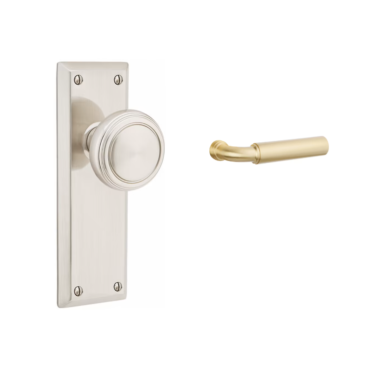 Emtek 8104MNG Passage , Sideplate Locksets Quincy Non-Keyed 7-1/8 , Manning Lever - Parent
