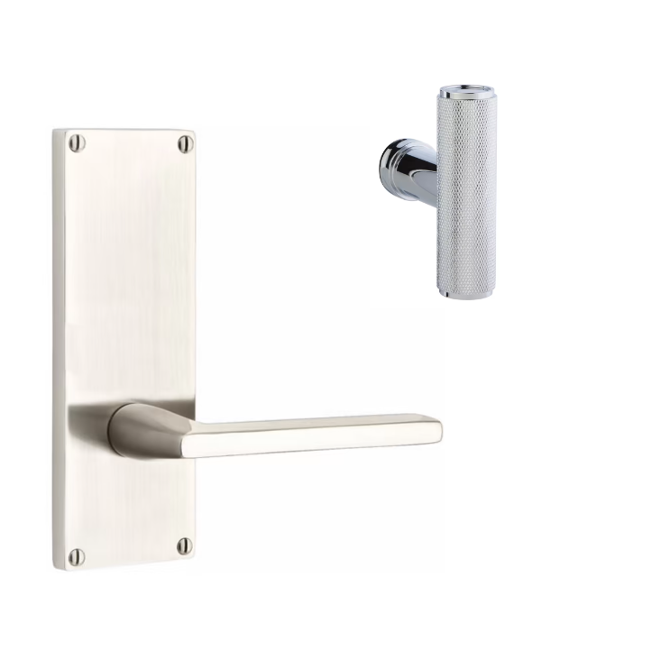 Emtek 8111ACEKN Passage , Sideplate Locksets Modern Non-Keyed 7 , The Ace Knurled Knob - Parent