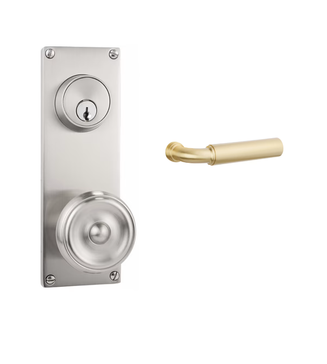 Emtek 8113.CCUS10B.TZKLT Select Passage , Sideplate Locksets Modern Non-Keyed 9" , Conical Stem , Light Terrazzo Knob - Parent