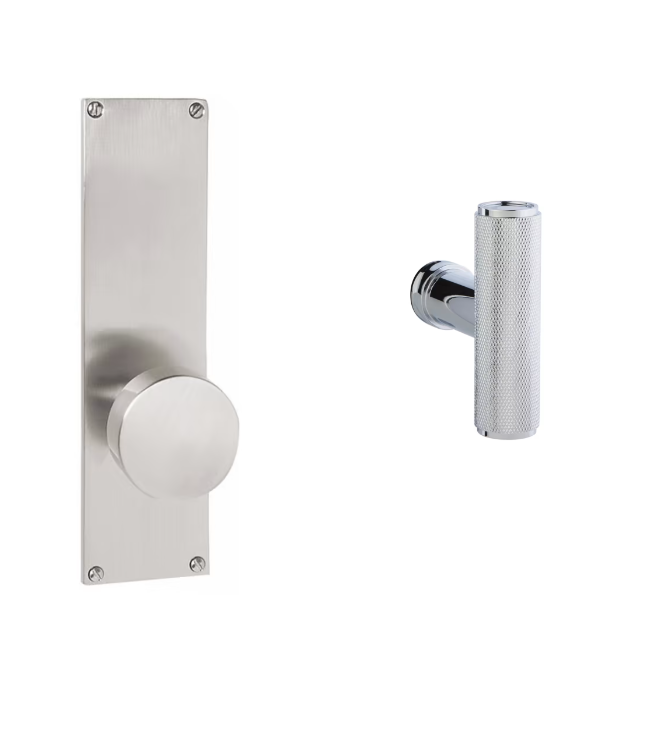 Emtek 8113ACEKN Passage , Sideplate Locksets Modern Non-Keyed 9 , The Ace Knurled Knob - Parent