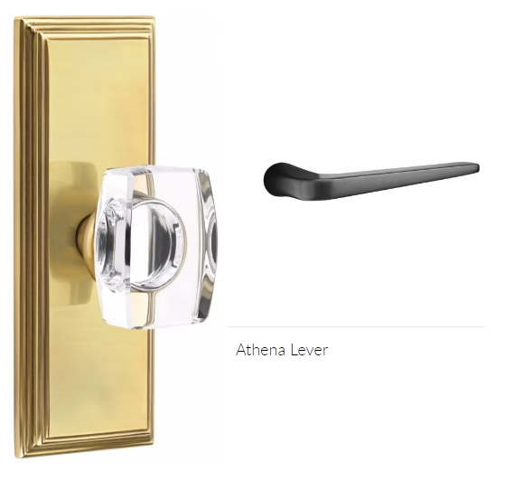 Emtek 8135ATNLH Passage , Wilshire Non-Keyed 7" , Athena Lever , LH - Parent