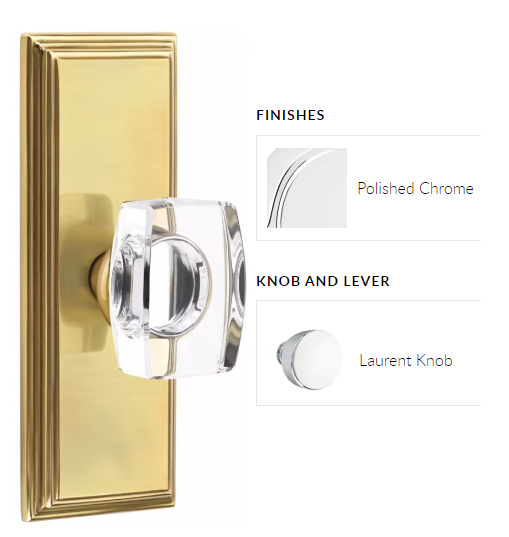 Emtek 8135LAU Passage , Wilshire Non-Keyed 7" , Laurent Round Knob - Parent