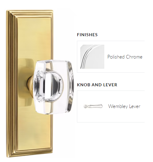 Emtek 8135WMLH Passage , Wilshire Non-Keyed 7" , Wembley Lever , LH - Parent