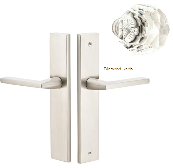 Emtek 8141CK Passage , Stretto , 10" Plate , Diamond Glass Knob - Parent