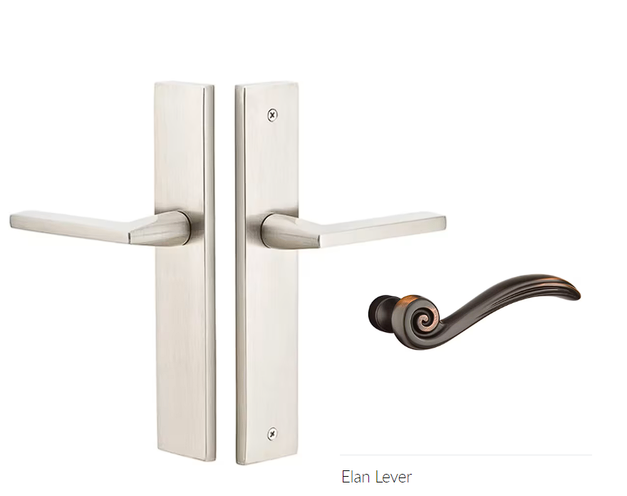 Emtek 8141ENLH Passage , Stretto , 10" Plate , Elan Lever , LH - Parent
