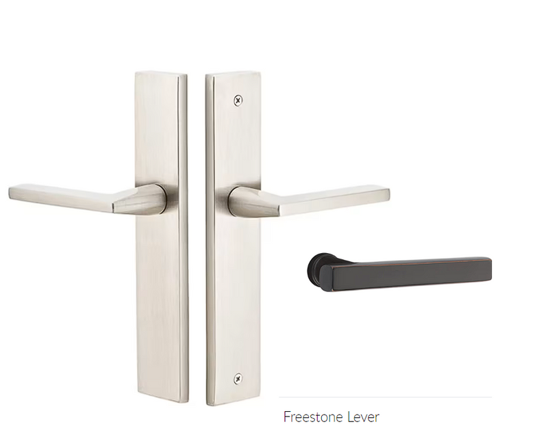 Emtek 8141FRLRH Passage , Stretto , 10" Plate , Freestone Lever , RH - Parent