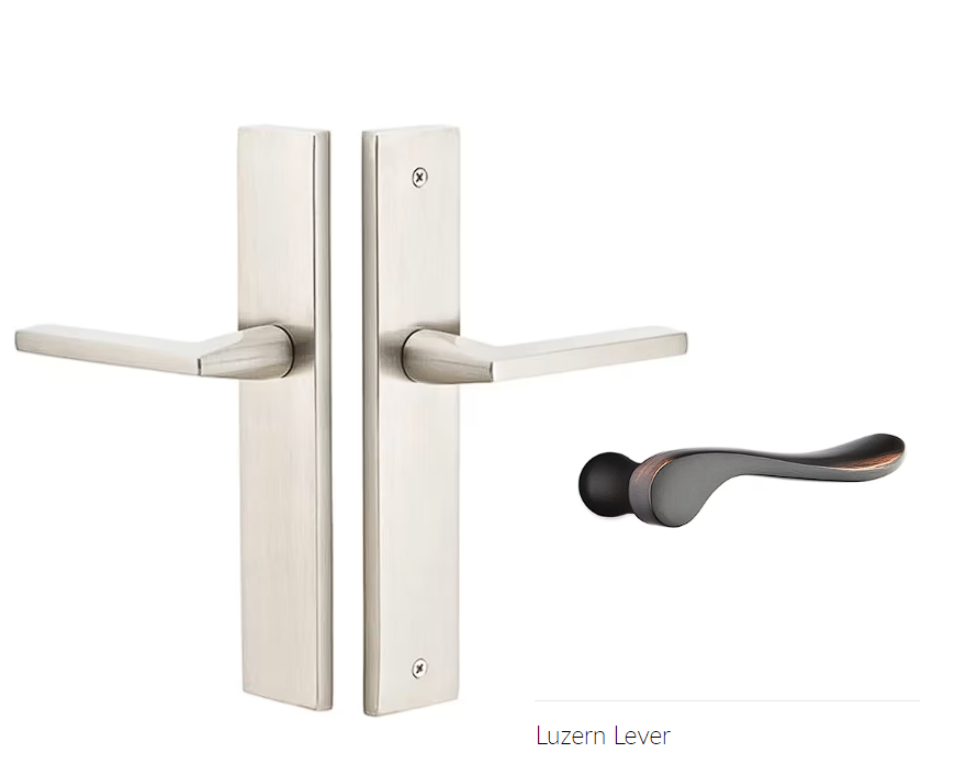 Emtek 8141LULH Passage , Stretto , 10" Plate , Luzern Lever , LH - Parent