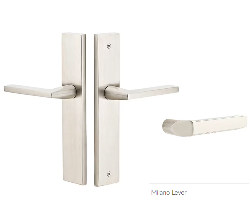 Emtek 8141MLH Passage , Stretto , 10" Plate , Milano Lever , LH - Parent
