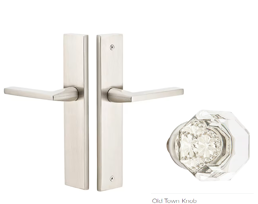 Emtek 8141OT Passage , Stretto , 10" Plate , Old Town Clear Glass Knob - Parent