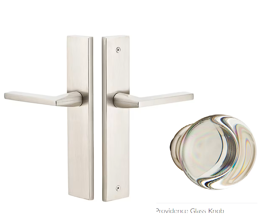 Emtek 8141PC Passage , Stretto , 10" Plate , Providence Glass Knob - Parent