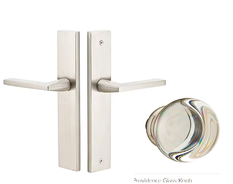 Emtek 8141PC Passage , Stretto , 10" Plate , Providence Glass Knob - Parent